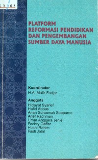 Image of Platform Reformasi Pendidikan dan Pengembangan Sumber Daya Manusia